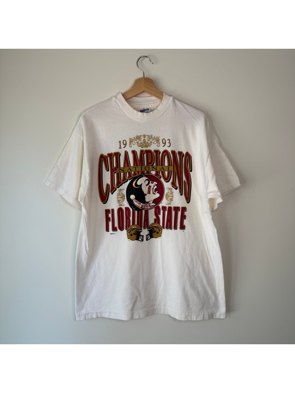 Vintage 90s Florida State University 1993 Champions Hanes Beefy Size Large